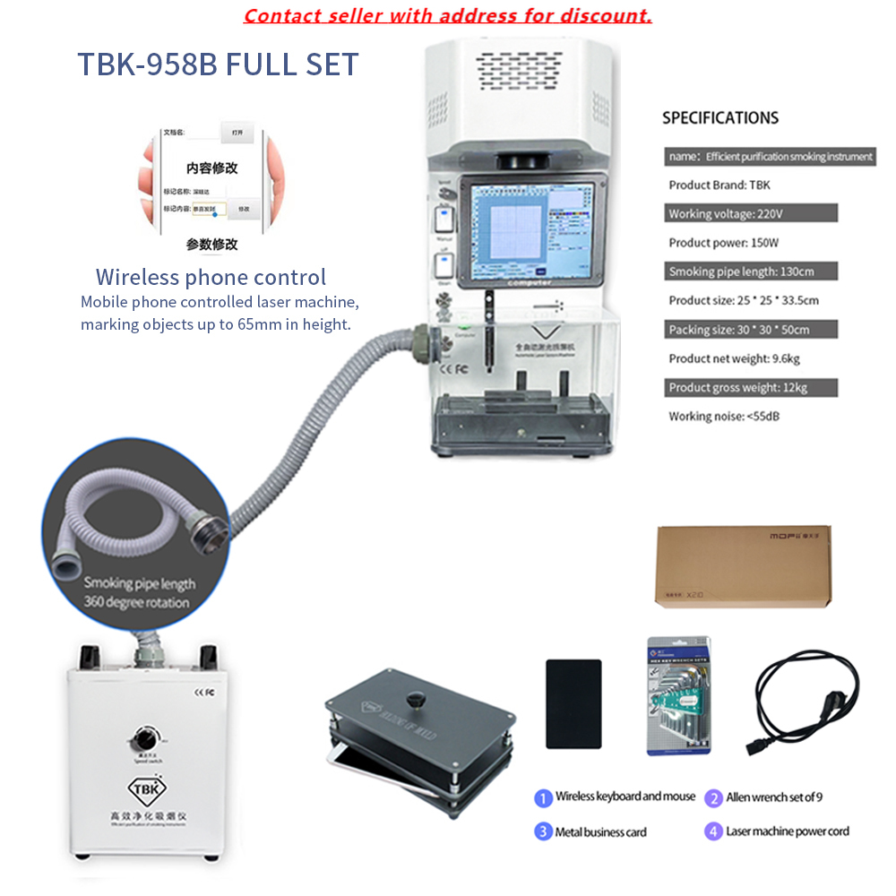 Conjunto completo de máquina d - Fume Extractor Laser avaliação e preço